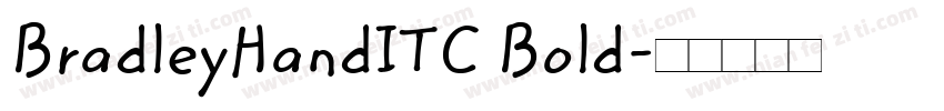 BradleyHandITC Bold字体转换